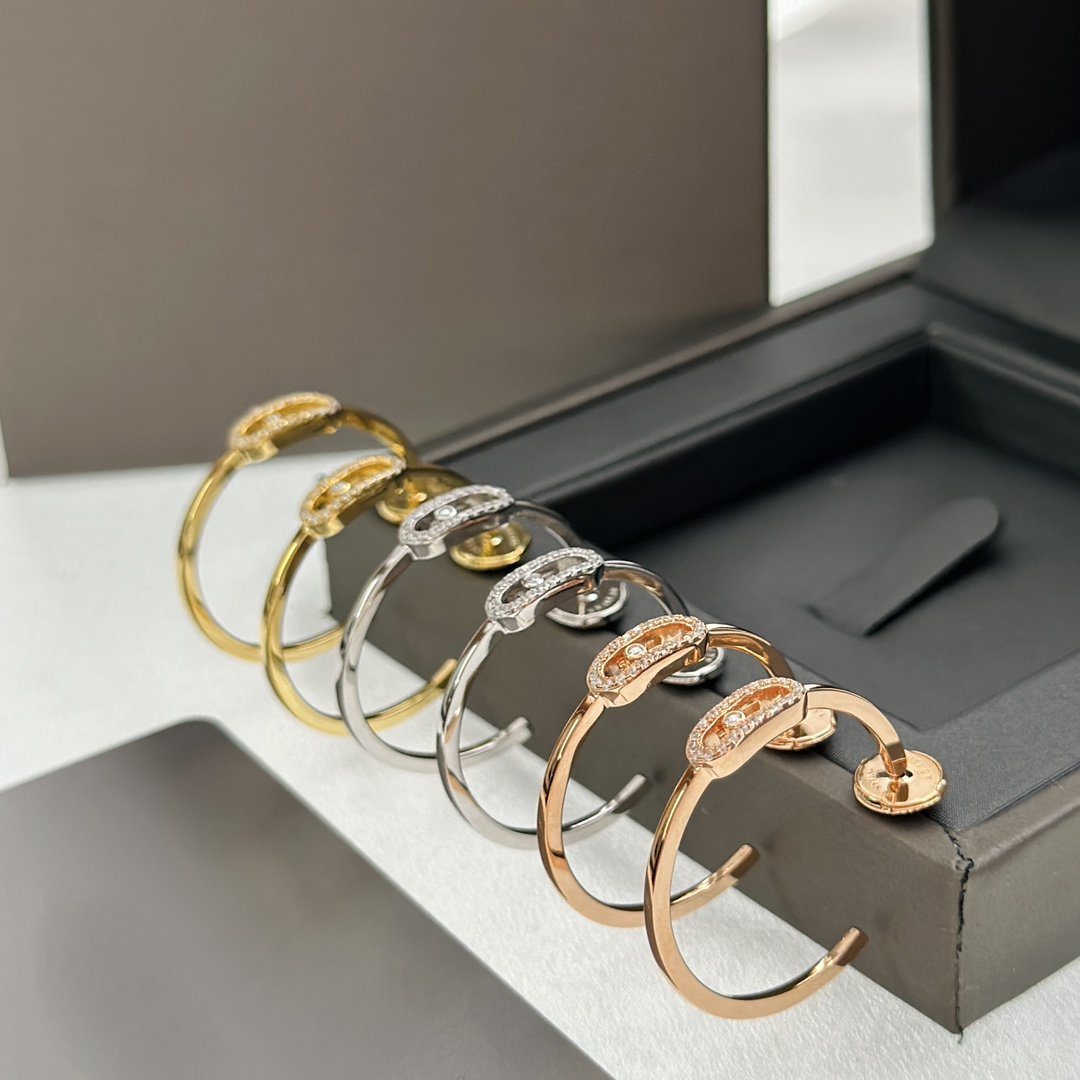 [⭐Shinejoy]CREOLES MOVE UNO PM DIAMOND EARRINGS