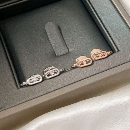 [⭐Shinejoy]CREOLES MOVE UNO MINI 1 DIAMOND EARRINGS