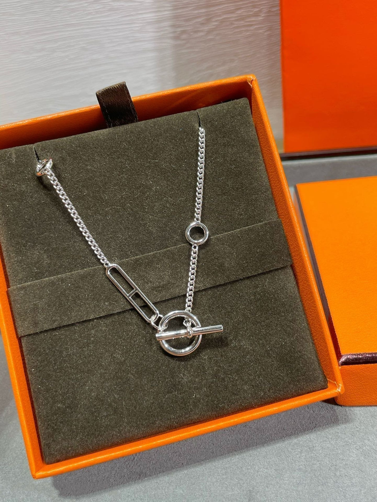 [⭐Shinejoy]HM STERLING CHAINE D'ANCRE HEART