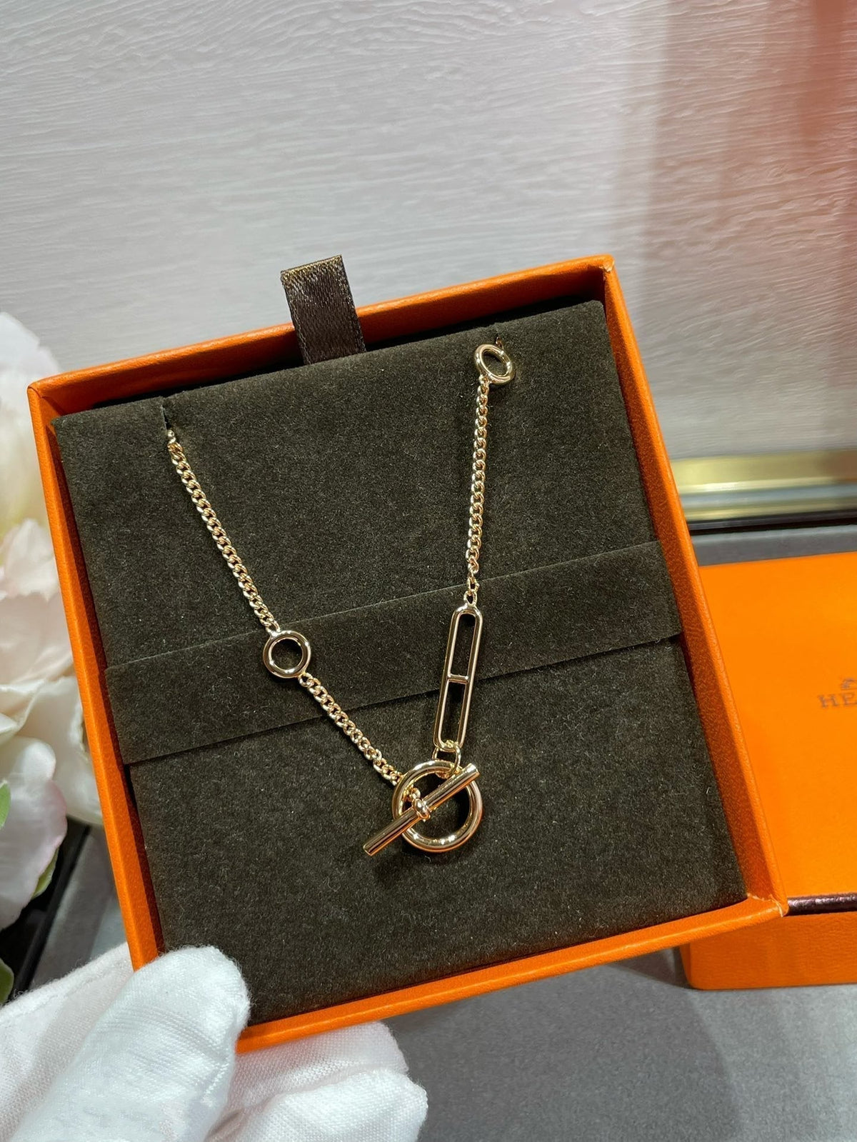 [⭐Shinejoy]HM STERLING CHAINE D'ANCRE HEART