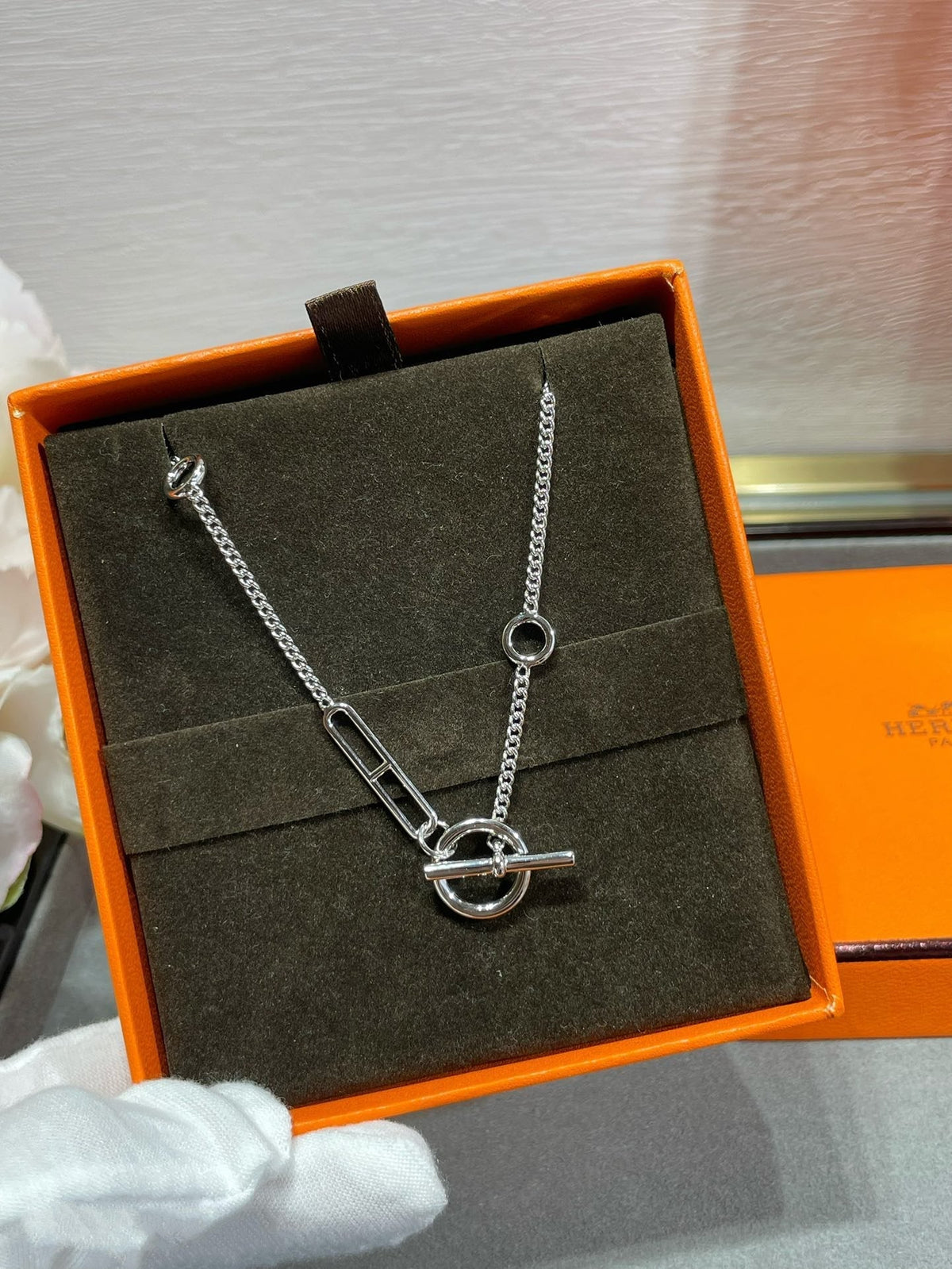 [⭐Shinejoy]HM STERLING CHAINE D'ANCRE HEART