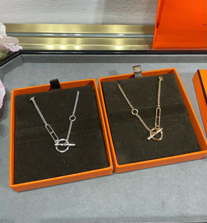 [⭐Shinejoy]HM STERLING CHAINE D'ANCRE HEART