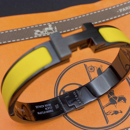 [⭐Shinejoy]CLIC HM SO BLACK YELLOW BRACELET