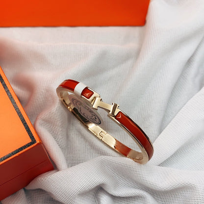 [⭐Shinejoy]CLASSIC HM CLIC RED 8MM ENAMEL BRACELET
