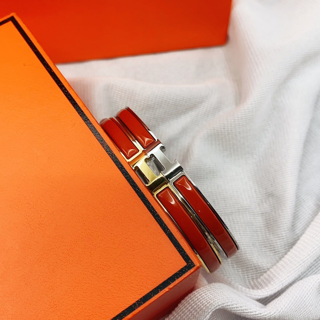 [⭐Shinejoy]CLASSIC HM CLIC RED 8MM ENAMEL BRACELET