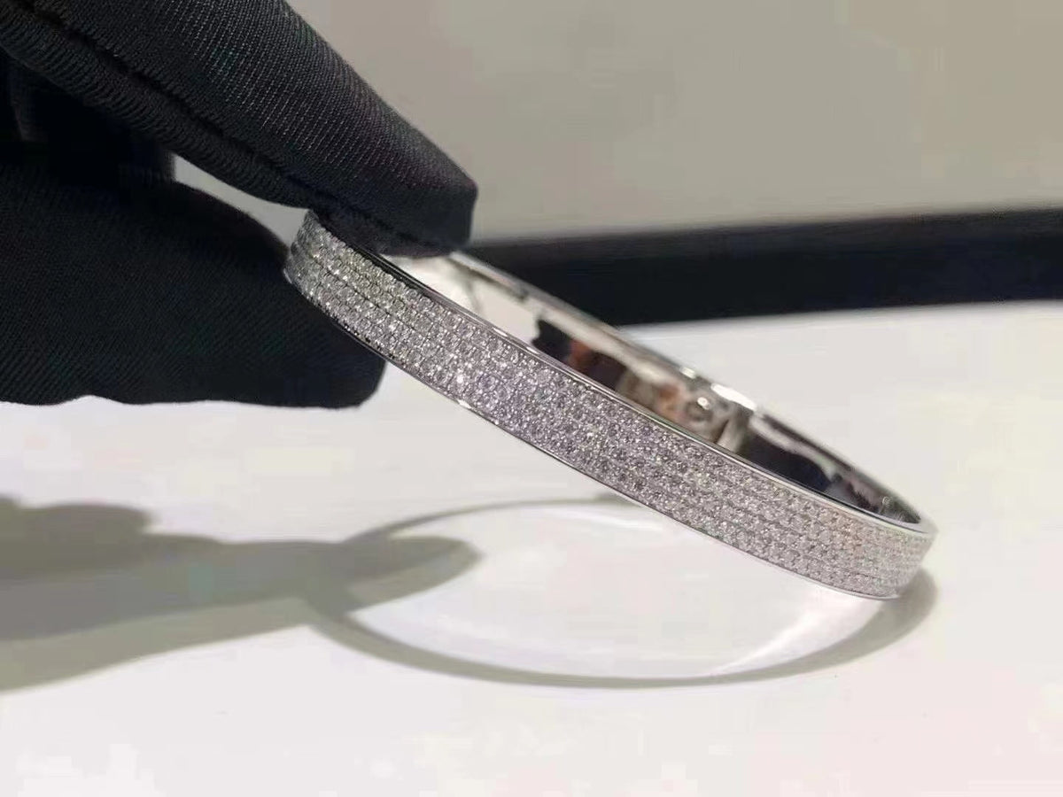 [⭐Shinejoy]HM KELLY BRACELET IN SILVER AND FULL PAVE DIAMOND