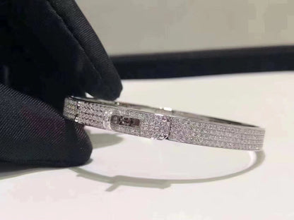 [⭐Shinejoy]HM KELLY BRACELET IN SILVER AND FULL PAVE DIAMOND