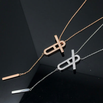 [⭐Shinejoy]HM NECKLACE PLATINUM ROSE GOLD DIAMOND