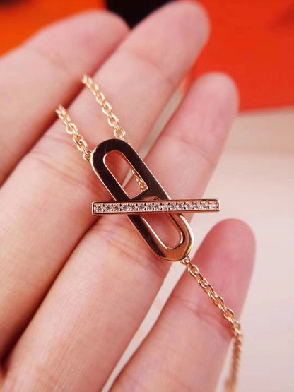 [⭐Shinejoy]HM NECKLACE PLATINUM ROSE GOLD DIAMOND