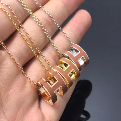[⭐Shinejoy]H NECKLACE BROWN