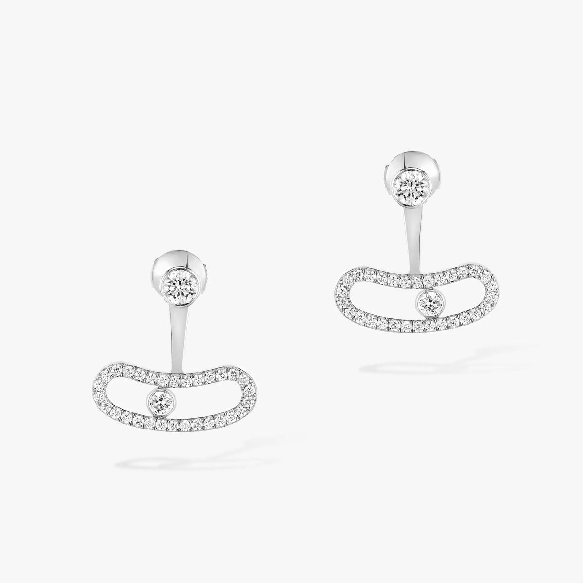[⭐Shinejoy]MOVE UNO SILVER DIAMOND EARRINGS