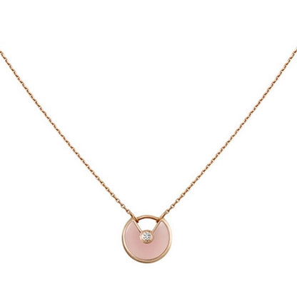 [⭐Shinejoy]AMULETTE ROSE GOLD PINK MOP NECKLACE