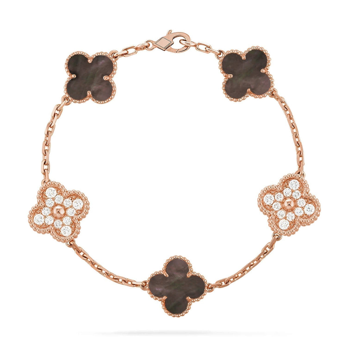 [⭐Shinejoy] CLOVER 5 MOTIF GRAY MOP BRACELET COLLECTION
