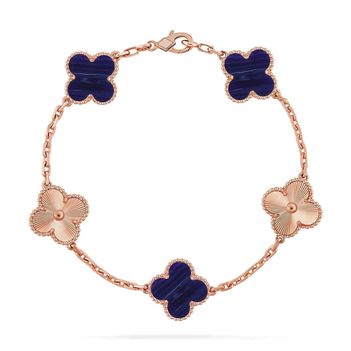 [⭐Shinejoy]CLOVER 5 MOTIF PURPLE STRIPES BRACELET COLLECTION