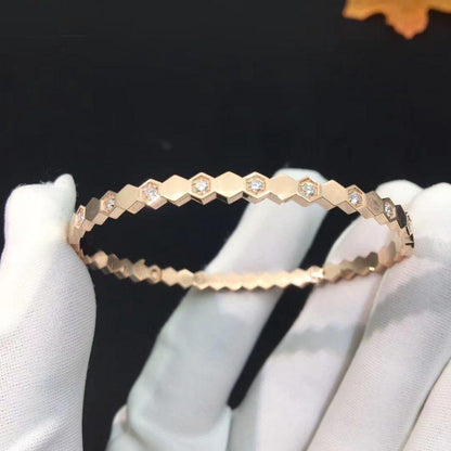 [⭐Shinejoy]BEE LOVE PINK GOLD DIAMOND BRACELET