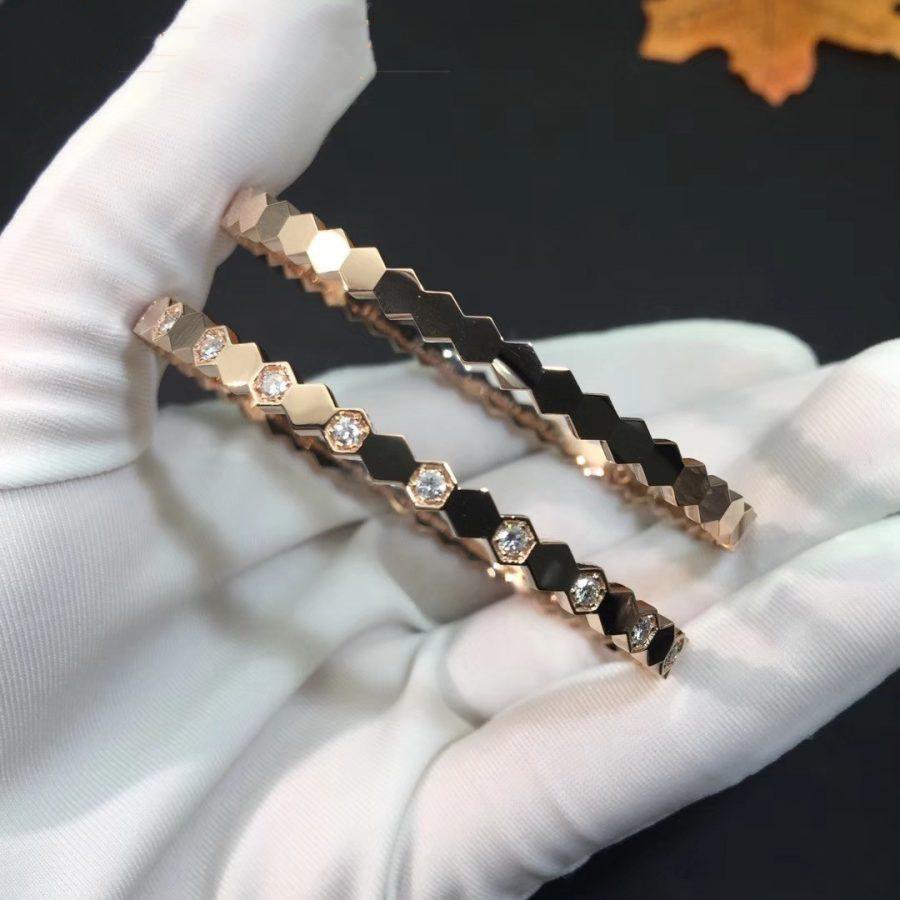 [⭐Shinejoy]BEE LOVE PINK GOLD DIAMOND BRACELET
