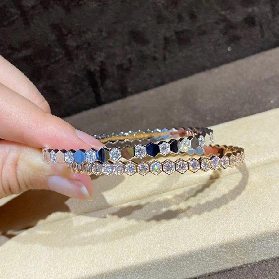 [⭐Shinejoy]BEE LOVE GOLD BRACELET FULL DIAMOND