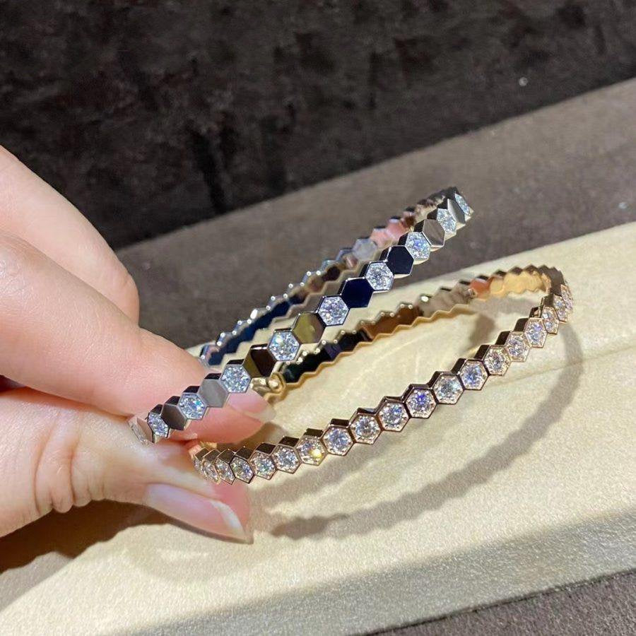 [⭐Shinejoy]BEE LOVE GOLD BRACELET FULL DIAMOND
