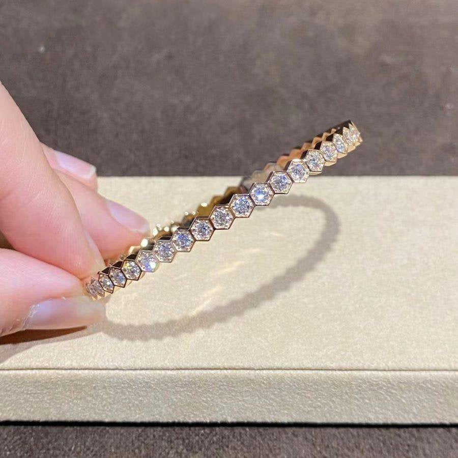[⭐Shinejoy]BEE LOVE GOLD BRACELET FULL DIAMOND