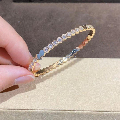 [⭐Shinejoy]BEE LOVE GOLD BRACELET FULL DIAMOND