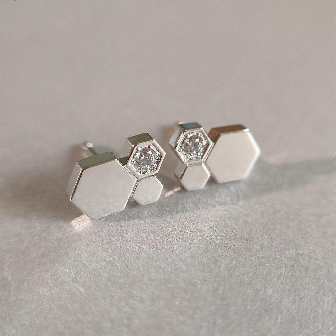 [⭐Shinejoy]BEE LOVE SILVER DIAMOND EARRINGS