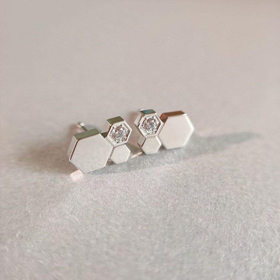 [⭐Shinejoy]BEE LOVE SILVER DIAMOND EARRINGS
