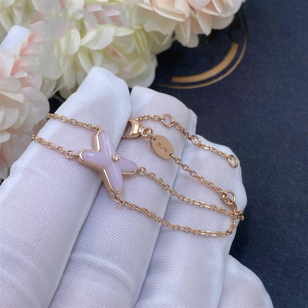 [⭐Shinejoy]JEUX BRACELET PINK MOP PINK GOLD 1 DIAMOND