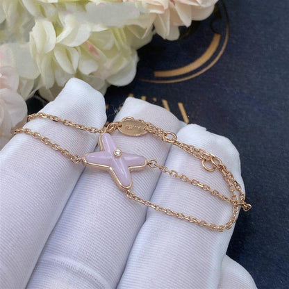[⭐Shinejoy]JEUX BRACELET PINK MOP PINK GOLD 1 DIAMOND