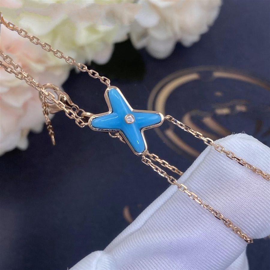 [⭐Shinejoy]JEUX BRACELET TURQUOISE PINK GOLD 1 DIAMOND