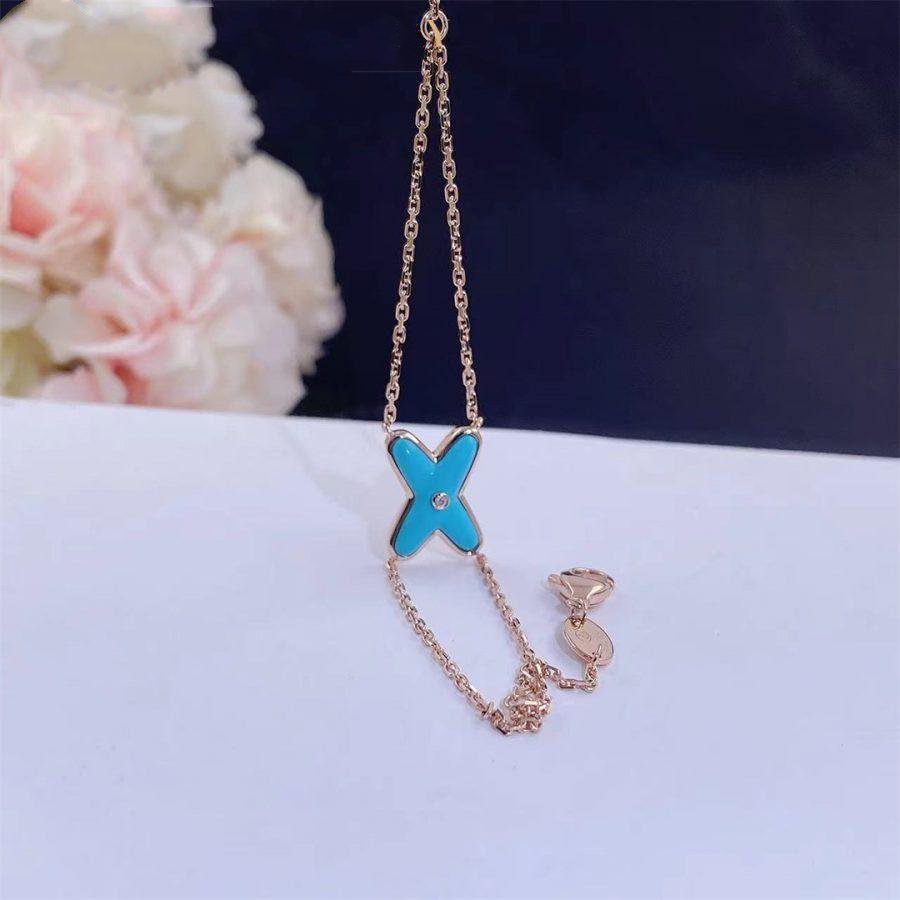 [⭐Shinejoy]JEUX BRACELET TURQUOISE PINK GOLD 1 DIAMOND