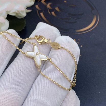 [⭐Shinejoy]JEUX BRACELET WHITE MOP GOLD 1 DIAMOND
