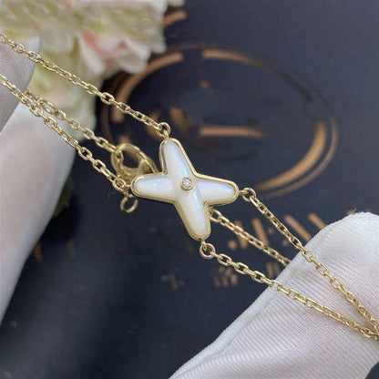 [⭐Shinejoy]JEUX BRACELET WHITE MOP GOLD 1 DIAMOND