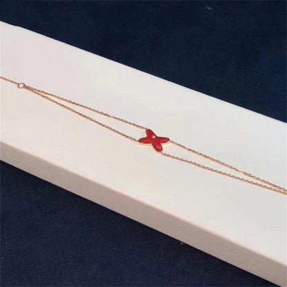 [⭐Shinejoy]JEUX BRACELET CARNELIAN PINK GOLD 1 DIAMOND