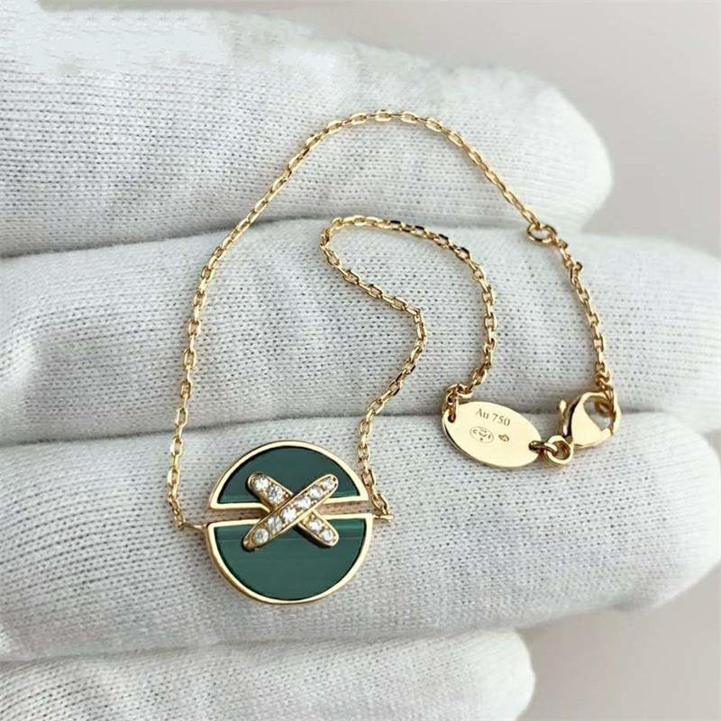 [⭐Shinejoy]JEUX DE BRACELET MALACHITE PINK GOLD DIAMONDS