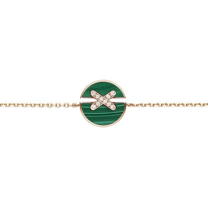 [⭐Shinejoy]JEUX DE BRACELET MALACHITE PINK GOLD DIAMONDS