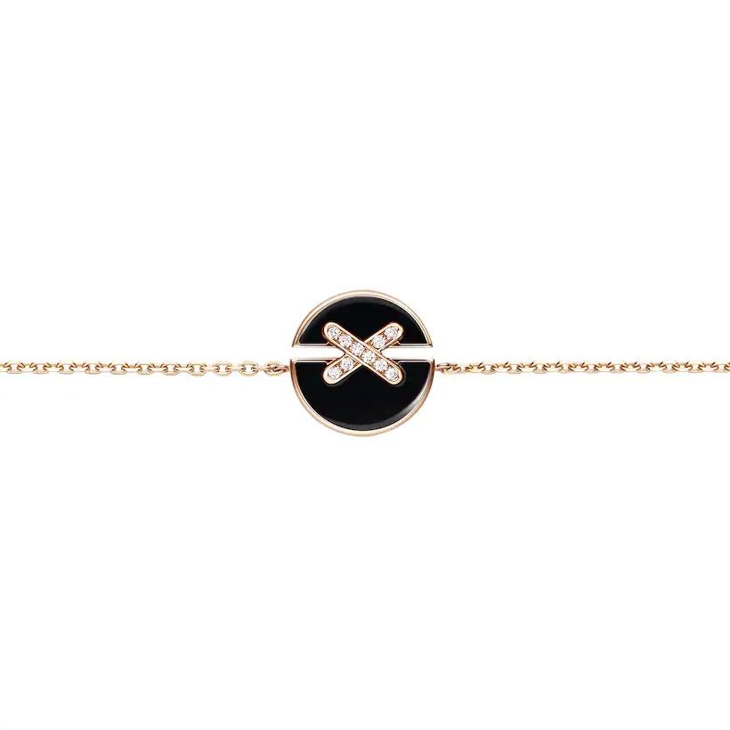 [⭐Shinejoy]JEUX DE BRACELET ONYX PINK GOLD DIAMOND
