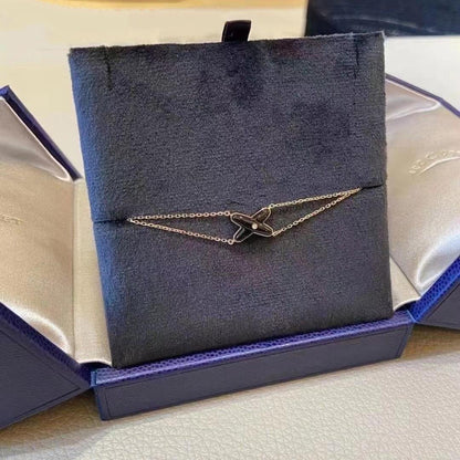 [⭐Shinejoy]JEUX BRACELET ONYX PINK GOLD 1 DIAMOND