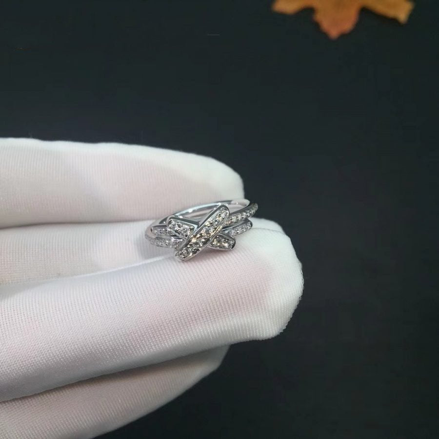 [⭐Shinejoy]JEUX DE SILVER DIAMOND RING