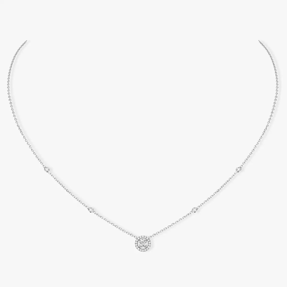 [⭐Shinejoy]Diamond Necklace 0,20ct Brilliant Shape Joy