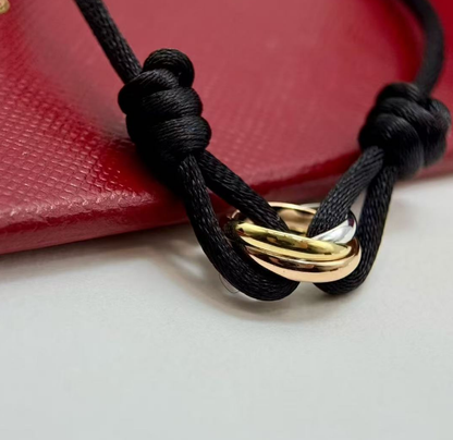 [⭐Shinejoy]THREE-RING SELF-ADJUSTING CORD BRACELET