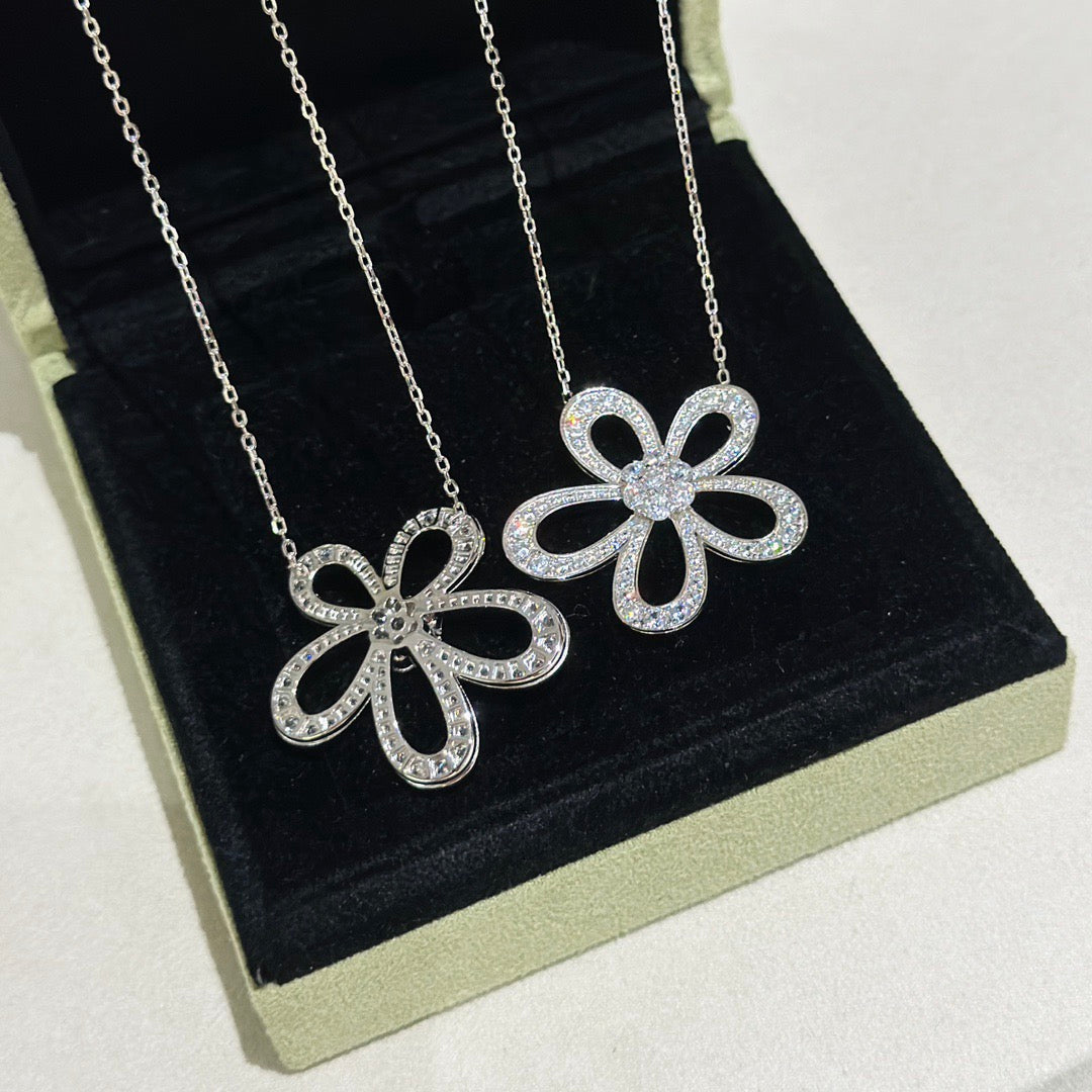 [⭐Shinejoy]FLOWERLACE NECKLACE FULL DIAMONDS