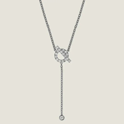 [⭐Shinejoy]FINESSE SILVER DIAMOND NECKLACE