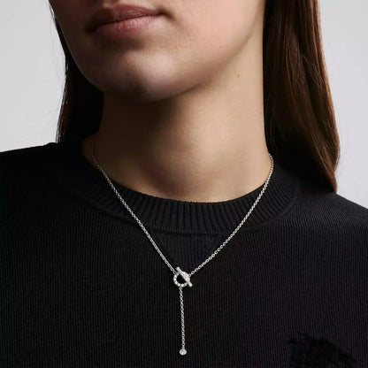 [⭐Shinejoy]FINESSE SILVER DIAMOND NECKLACE