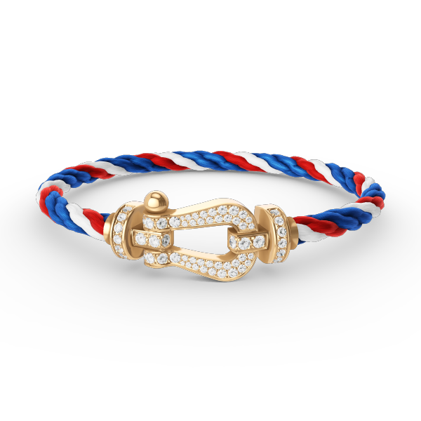 [⭐Shinejoy]FORCE LARGE HORSESHOE FULL DIAMOND BRACELET GOLD