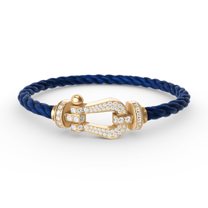 [⭐Shinejoy]FORCE LARGE HORSESHOE FULL DIAMOND BRACELET GOLD