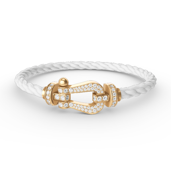 [⭐Shinejoy]FORCE LARGE HORSESHOE FULL DIAMOND BRACELET GOLD