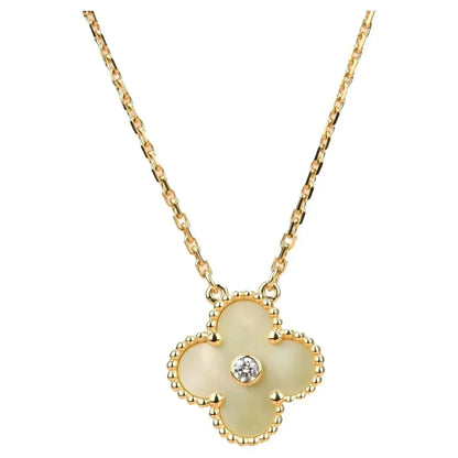 [⭐Shinejoy]CLOVER 15MM DIAMOND GOLD MOTHER OF PEARL NECKLACE