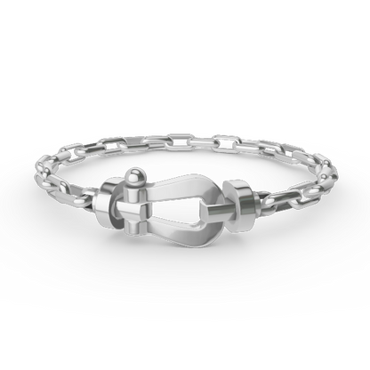 [⭐Shinejoy]FORCE LARGE HORSESHOE CLASP  METAL BRACELET