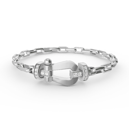 [⭐Shinejoy]FORCE LARGE HORSESHOE CLASP  METAL BRACELET
