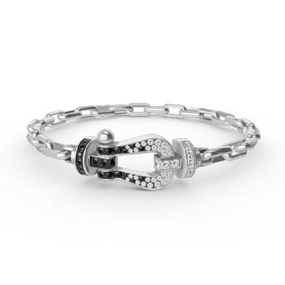 [⭐Shinejoy]FORCE LARGE HORSESHOE CLASP  METAL BRACELET